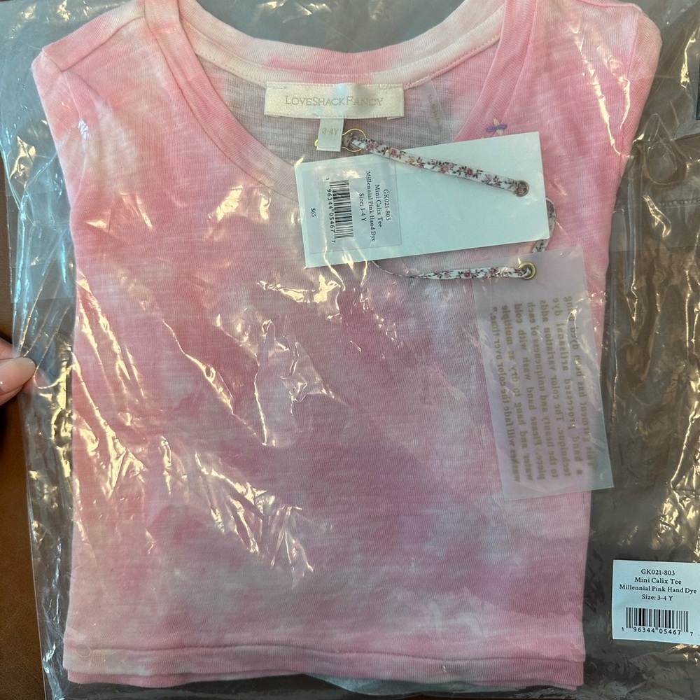 NWT little girls Loveshackfancy mini calix tee